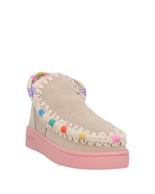 Mou Pink Ankle Boots Leather