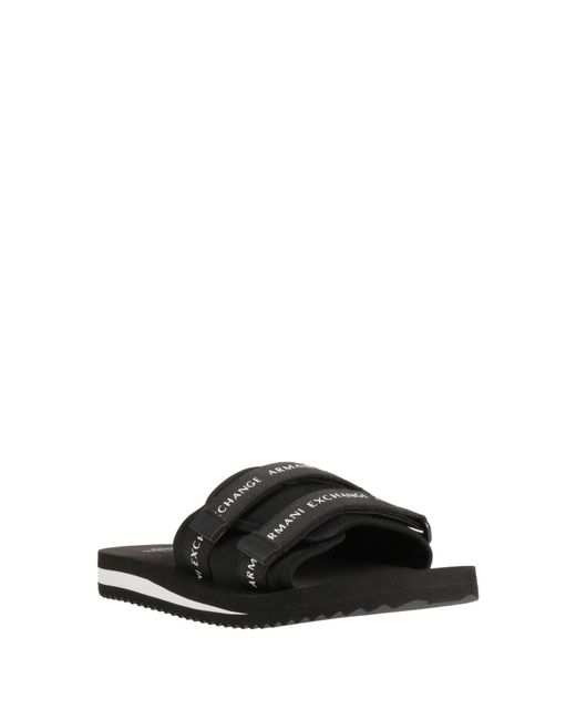 ARMANI EXCHANGE Black Sandals for men
