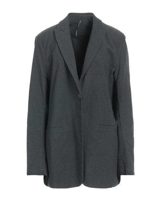 Masnada Gray Charcoal Blazer Cotton