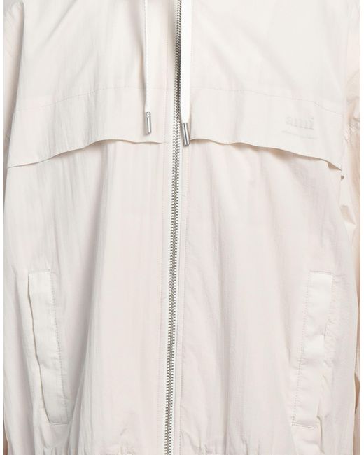 AMI White Ivory Jacket Polyamide for men