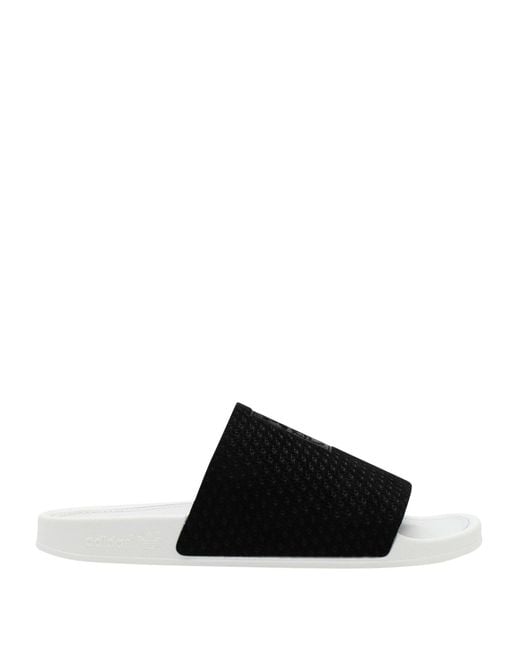 Adidas Originals Black Adilette Luxe Slide Sandals