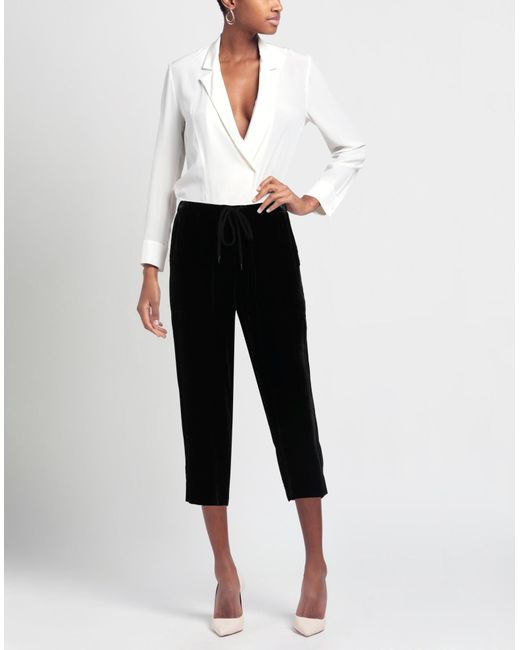 120% Lino Black Cropped Trousers