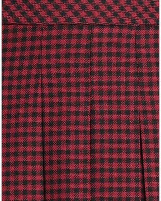 SIMONA CORSELLINI Red Mini Skirt Viscose, Polyester, Elastane