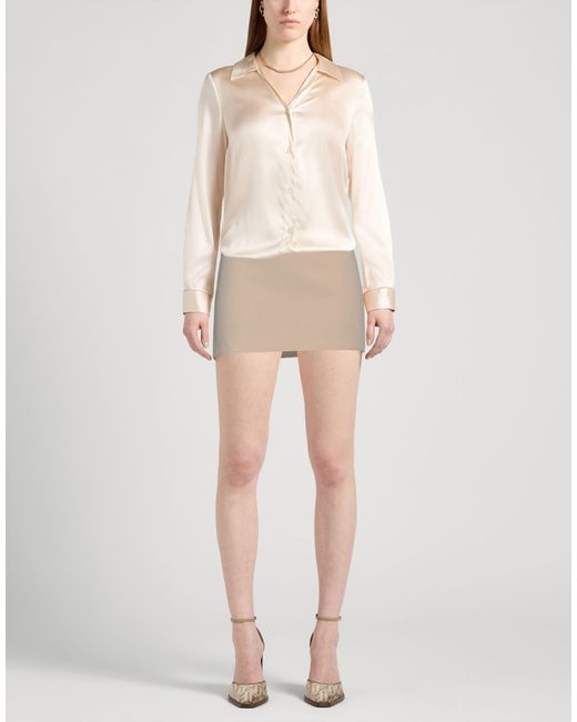 Ferragamo Natural Mini Skirt Virgin Wool