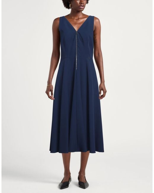 Kocca Blue Midi Dress Polyester, Elastane