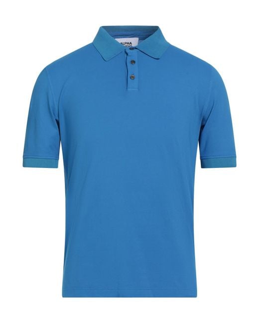 Alpha Studio Blue Polo Shirt for men