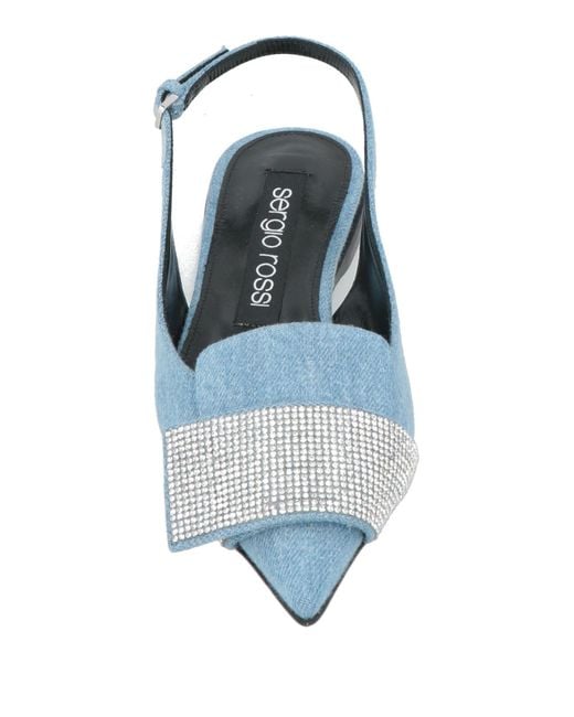 Sergio Rossi Blue Ballet Flats