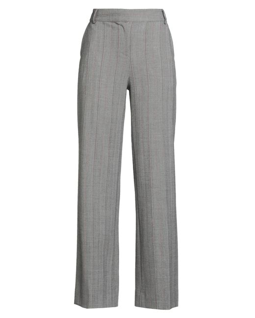 Purotatto Gray Pants Viscose, Polyester, Elastane
