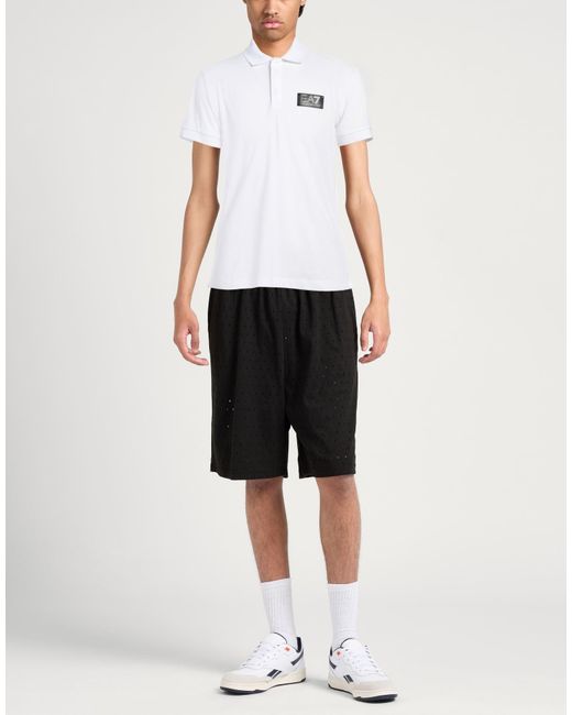 EA7 White Polo Shirt for men