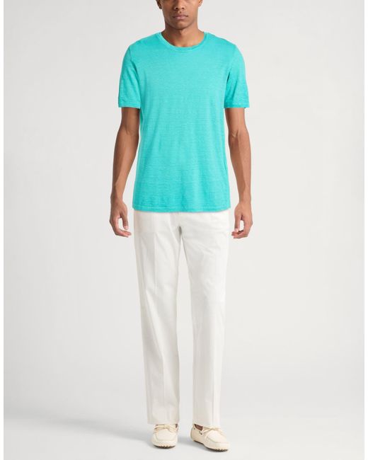 120% Lino Blue T-Shirts for men