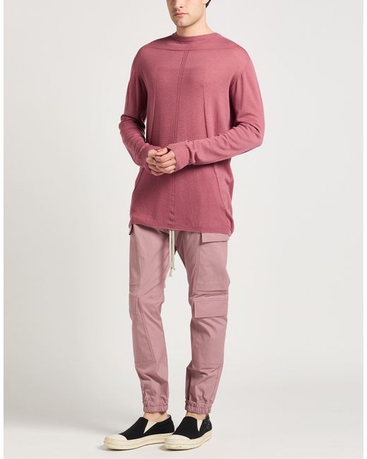 Rick Owens Pink Sweater Virgin Wool for men
