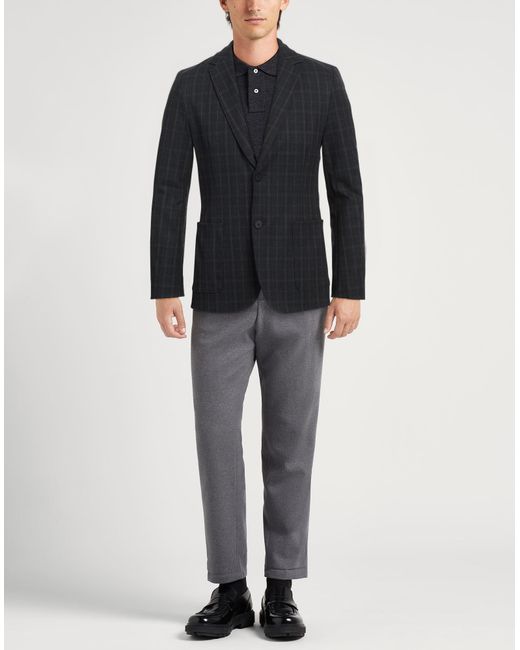 HUGO Black Blazer Polyester, Viscose, Elastane for men