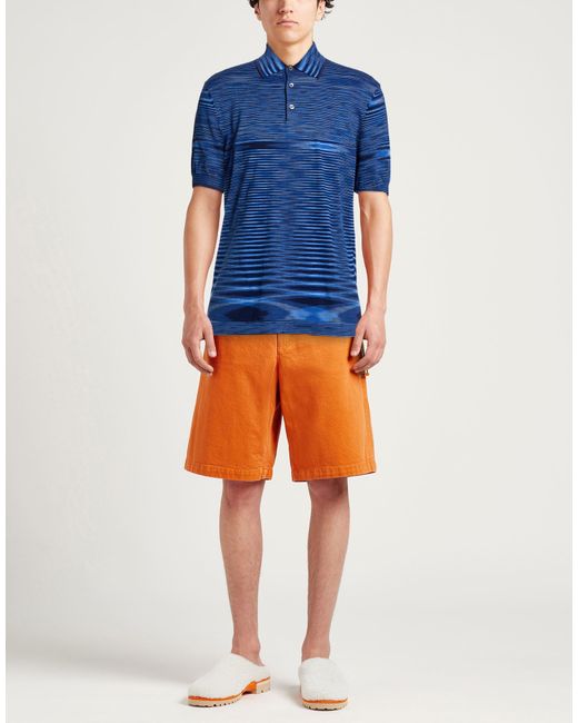 Missoni Blue Polo Shirt for men