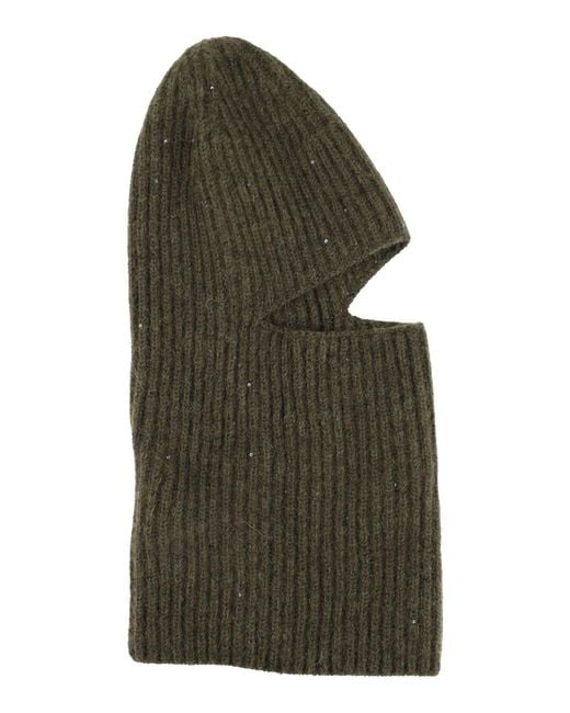 Fabiana Filippi Green Hat Virgin Wool, Silk, Cashmere, Alpaca Wool, Polyester