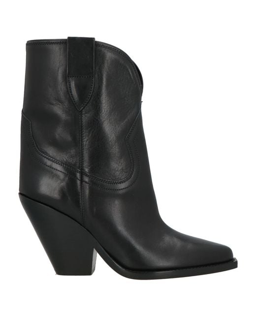 Isabel Marant Black Ankle Boots Calfskin