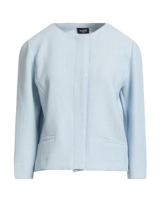 Marella Blue Jacket Polyester, Viscose, Elastane