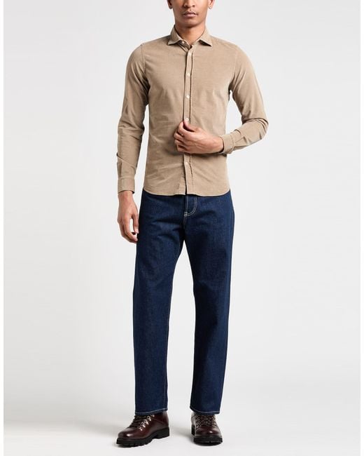 MASTRICAMICIAI Natural Shirt Cotton, Elastane for men
