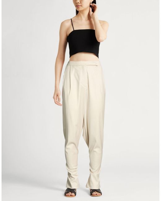 Semicouture Natural Pants Virgin Wool, Polyester, Viscose, Elastane
