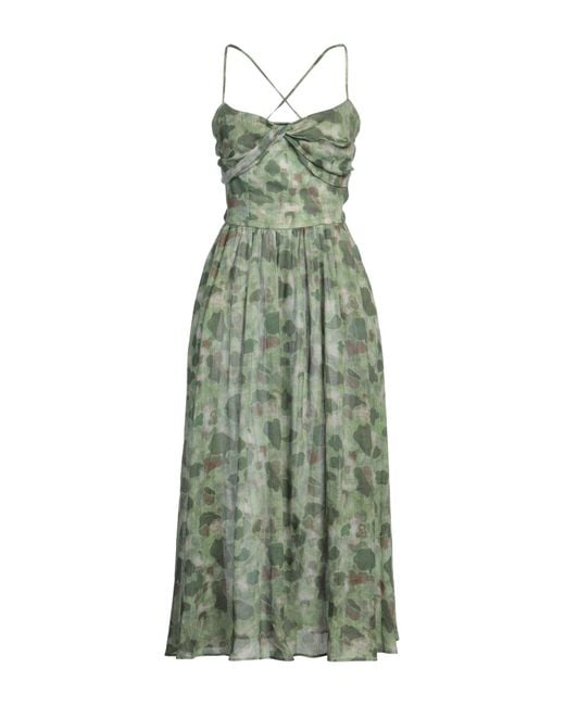Department 5 Green Midi Dress Ramie