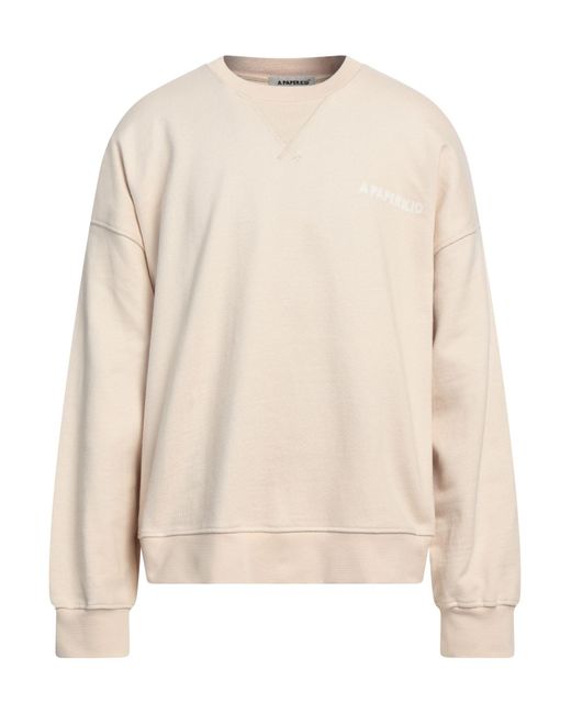 A PAPER KID Natural Ivory Sweatshirt Cotton for men