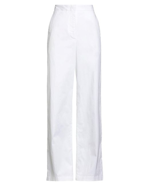 Fabiana Filippi White Pants Cotton, Elastane