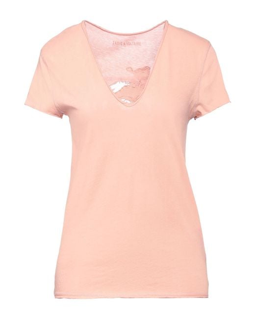 Zadig & Voltaire Pink T-Shirt Organic Cotton
