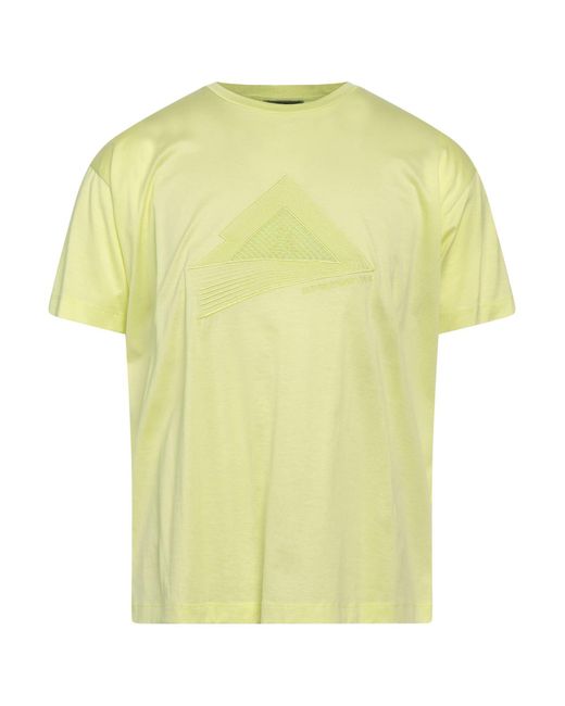 Emporio Armani Yellow T-Shirt Cotton for men