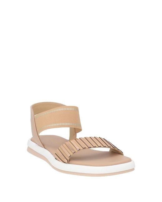 Baldinini Natural Sandals Leather, Textile Fibers