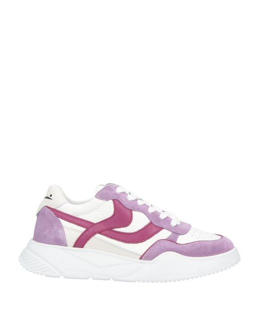 Voile Blanche Pink Sneakers Leather, Textile Fibers