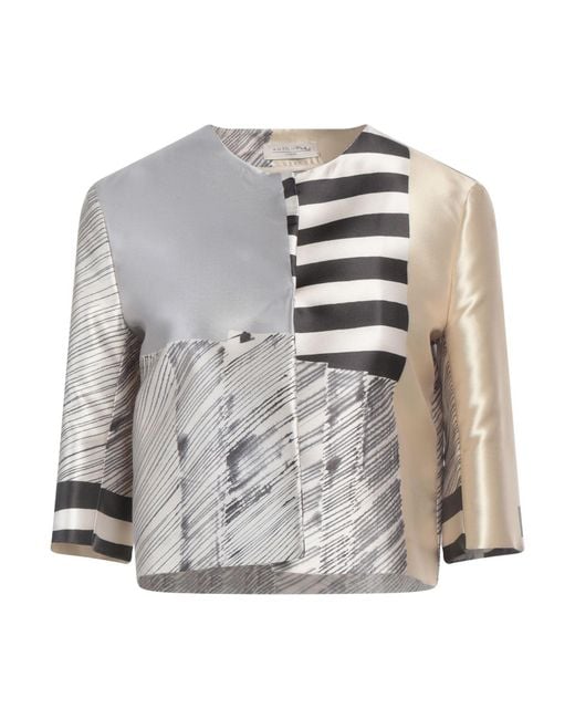 Antonelli Gray Jacket Polyester, Silk