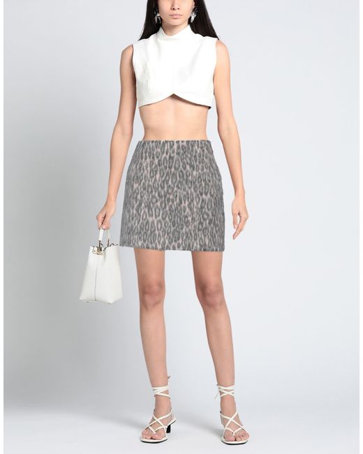 Mini-jupe MSGM en coloris Gray