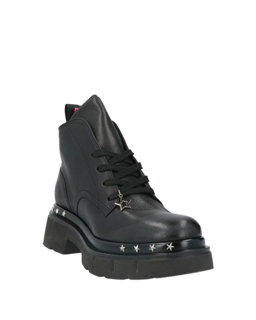 GIO+ Black Ankle Boots Leather