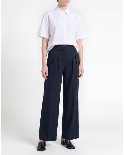 Max Mara Blue Pants Wool