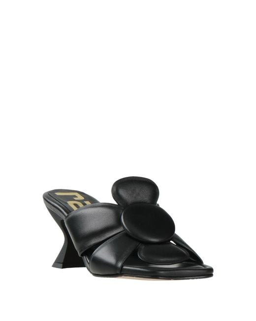 Ras Black Sandals Leather