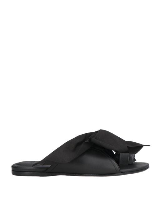 High Black Thong Sandal Leather