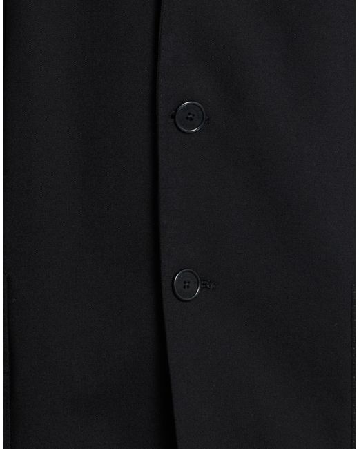 Santaniello Black Suit Wool, Polyester, Elastane for men