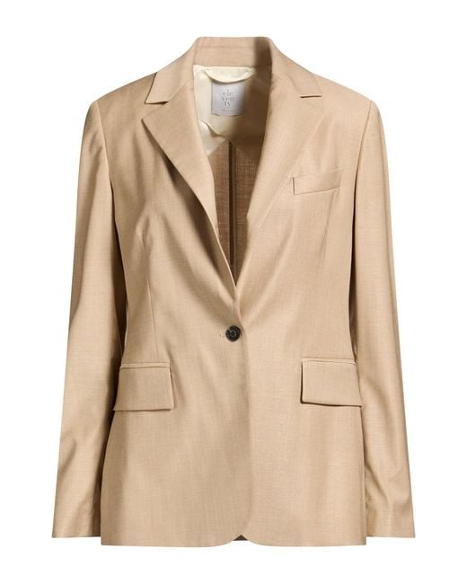 Eleventy Natural Sand Blazer Wool, Viscose, Elastane