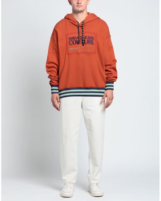 Versace Jeans Couture Orange Sweatshirt Cotton for men