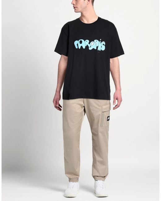 3.PARADIS Black T-Shirt Cotton for men