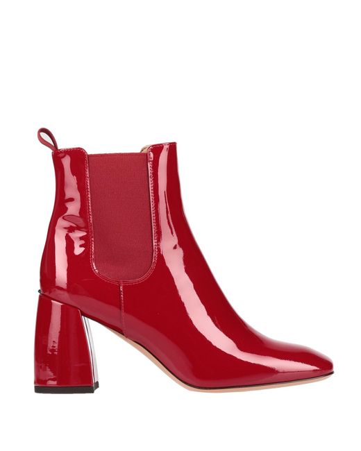 A.Bocca Red Ankle Boots