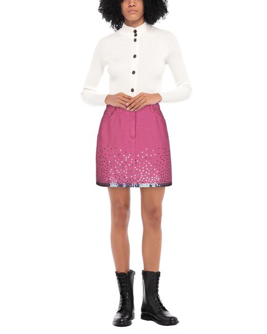 Alberta Ferretti Pink Denim Skirt