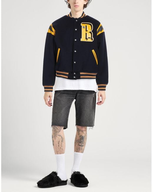 Rhude Blue Jacket Wool, Nylon, Polyester for men