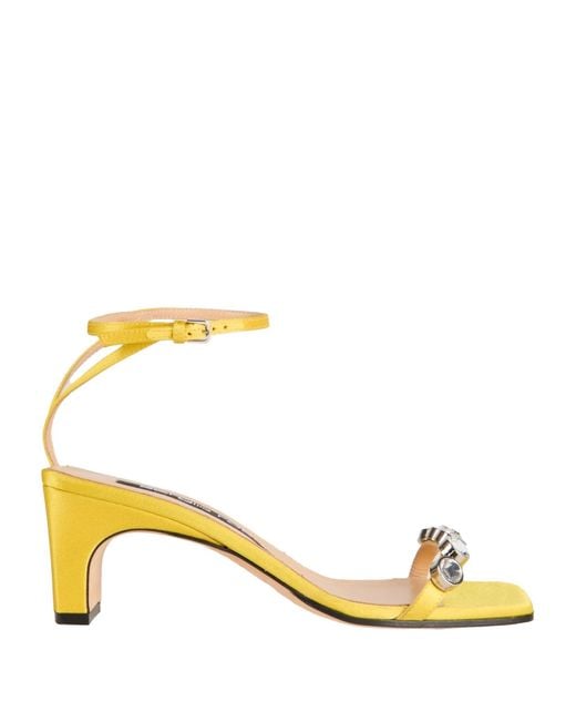 Sergio Rossi Metallic Sandals Textile Fibers