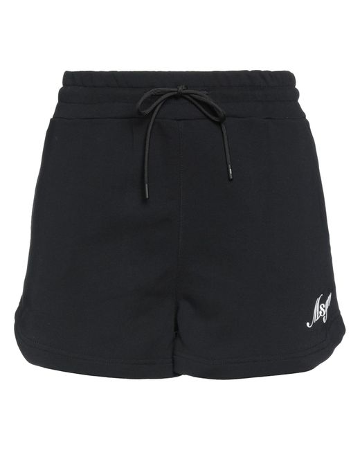 MSGM Black Shorts & Bermuda Shorts