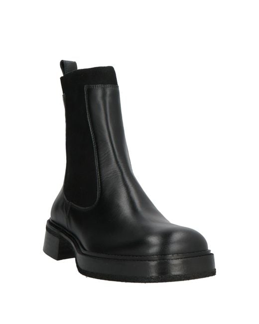 Ras Black Ankle Boots Leather