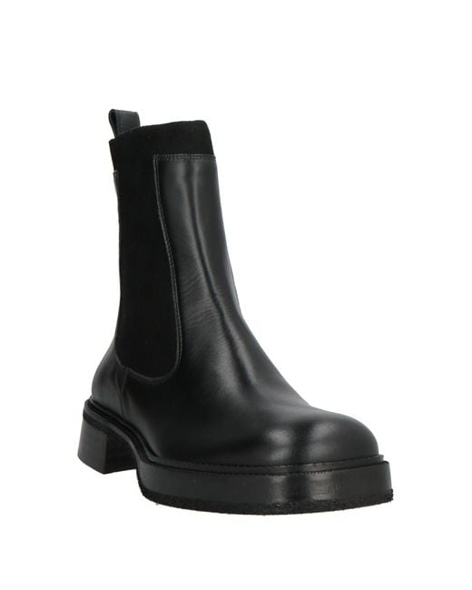 Ras Black Ankle Boots Leather