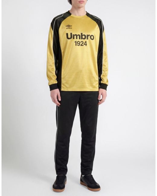 Umbro Yellow T-Shirt Polyester, Elastane for men