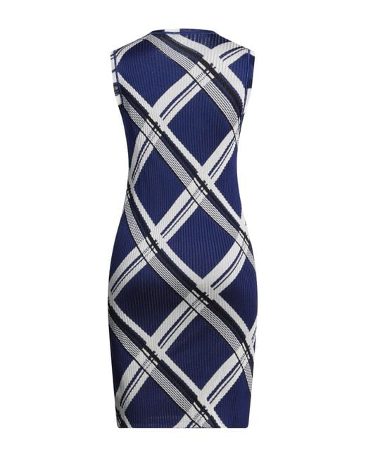 Burberry Blue Check Silk Dress