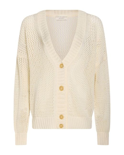 FILIPPO DE LAURENTIIS Natural Cardigan Cotton