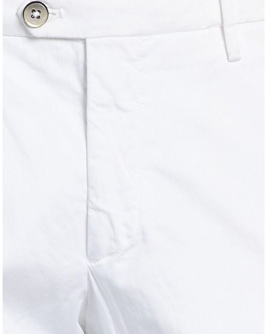 Michael Coal White Pants Cotton, Elastane for men